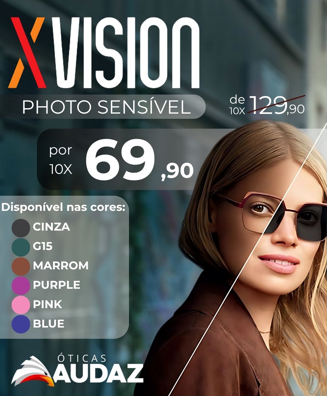 Lentes Fotossensível XVision Colors