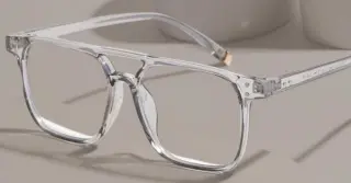 Armação de Oculos Acrilico Transparente Masculino