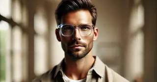 Oculos de Grau Armação Transparente Masculino