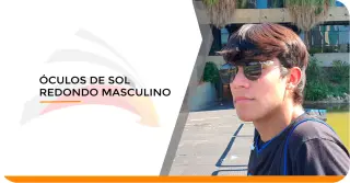 Óculos de Sol Redondo Masculino